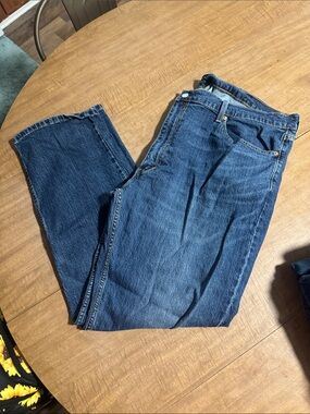 Levi's Straight Fit Men's Jeans in Dark Blue Denim